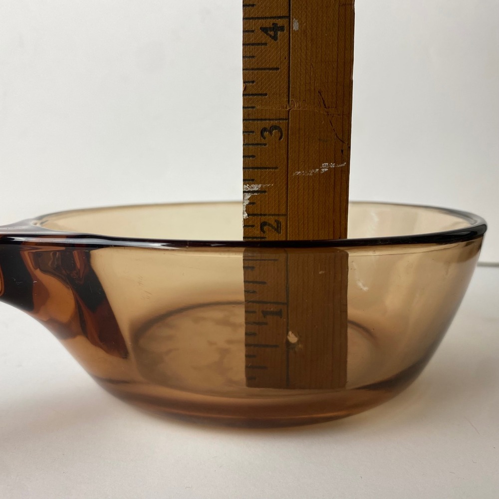 Vintage Visions Corning Amber Glass Saucepan Set 1L 1.5L V-1-B France with Lids - Picture 10 of 14